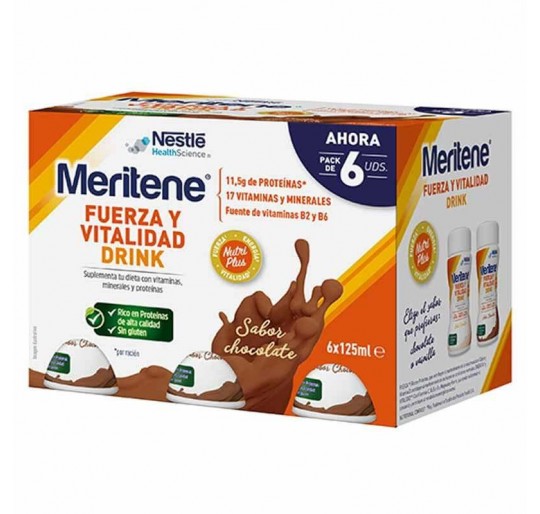 MERITENE FUERZA Y VITALIDAD DRINK 6 UNIDADES 125