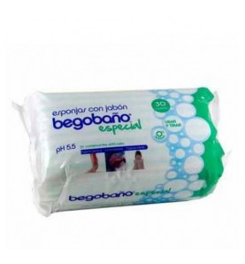 BEGOBAÑO ESPONJA ENJABONADA DESECHABLE 30 ESPONJ