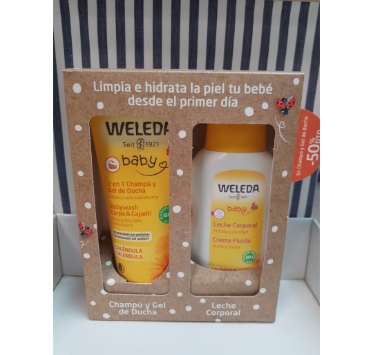 WELEDA CALENDULA PACK GEL CHAMPU + LECHE CORPORA