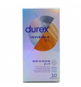 DUREX INVISIBLE XL PRESERVATIVOS 10 UNIDADES