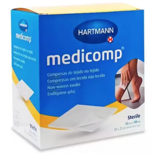 MEDICOMP COMPRESAS NON WOVEN APOSITO ESTERIL 10