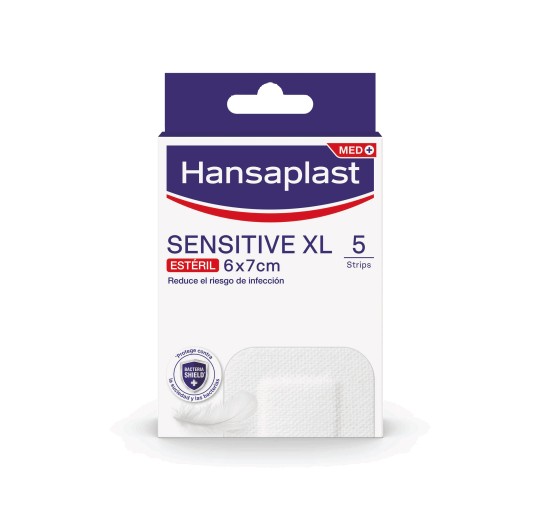 HANSAPLAST SENSITIVE XL APOSITO ESTERIL 5 UNIDAD