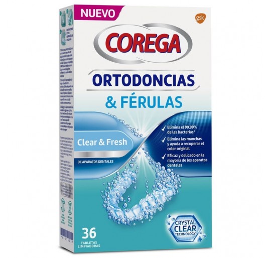 COREGA ORTODONCIAS & FERULAS 36 TABLETAS LIMPIAD