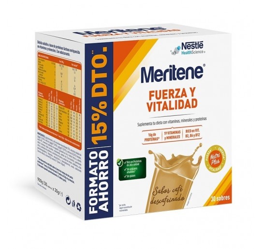 MERITENE CAFE DESCAFEINADO 30 SOBRES