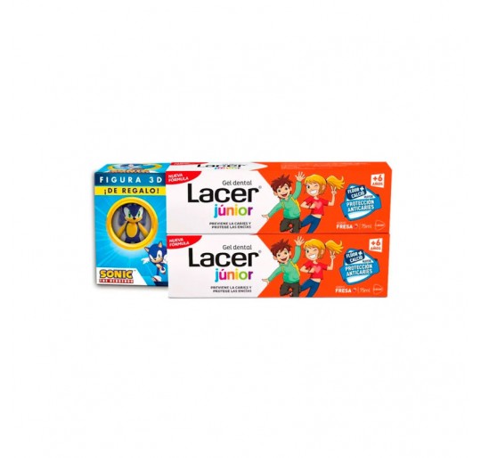 LACER JUNIOR DUPLO GEL DENTAL FRESA 75 ML