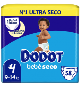 PAÑAL DODOT BEBE SECO T4 58U