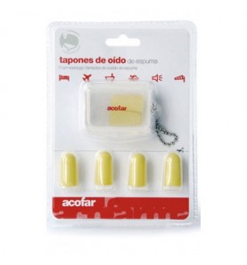 TAPONES OIDOS ESPUMA ACOFAR 6 UNIDADES