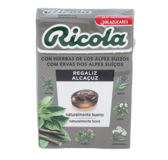 RICOLA CARAMELOS REGALIZ SIN AZUCAR 50 G