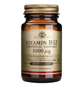 SOLGAR VIT B12 1000MG MASTICABLE 100COM