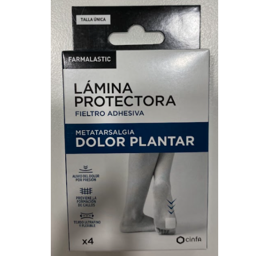 LAMINA DOLOR PLANTAR ADHESIVA FARMALASTIC 4U