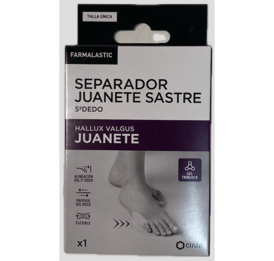 SEPARADOR JUANETE SASTRE 5º DEDO FARMALASTIC 1U