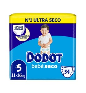 PAÑAL DODOT BEBE SECO T5 54U