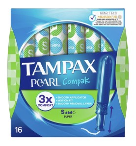 TAMPAX COMPAK PEARL SUPER (VERDES) 16UNIDADES