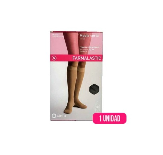 MEDIA CORTACOMP NORMAL F.LASTIC NEGRA T/RP 1UNID