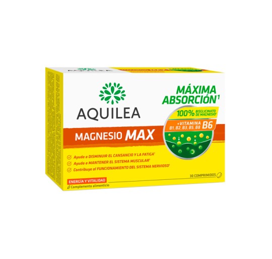 AQUILEA MAGNESIO MAX ENERGIA Y VITALIDAD 30COMP