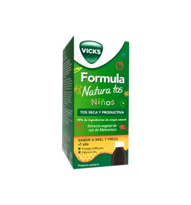 FORMULA NATURA TOS NIÑOS MIEL Y FRESA 140ML