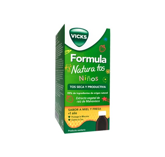 FORMULA NATURA TOS NIÑOS MIEL Y FRESA 140ML