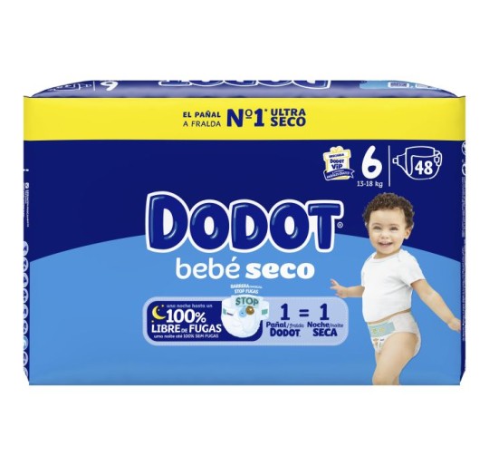 DODOT PAÑAL BEBE SECO T6 14-19KG 48UNID
