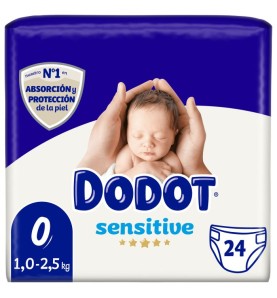 DODOT PAÑAL SENSITIVE TALLA 0 3 KG 24 UNIDADES
