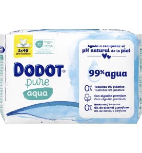 DODOT PURE AQUA TOALLITAS HUMEDAS 3X48 TOALLITAS