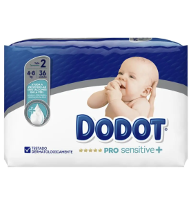 PAÑAL DODOT PRO SENSITIVE+ T2 4-8KG 36U