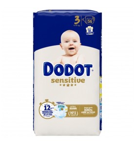 PAÑAL DODOT SENSITIVE T3 6-10KG 56 UNIDA