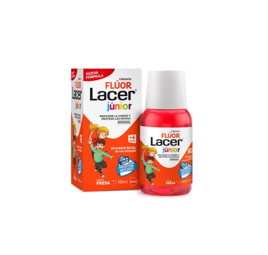 LACER COLUTORIO FLUOR SEMANAL 0,2 % FRESA 100 ML