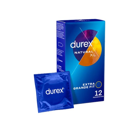 DUREX NATURAL XL PRESERVATIVOS 12 UNIDADES