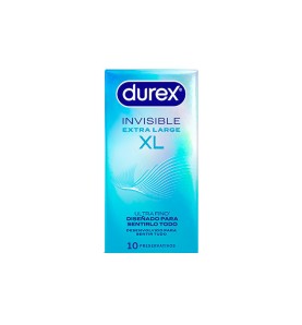 DUREX INVISIBLE XL PRESERVATIVOS 10 UNIDADES