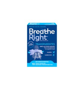 BREATHE RIGHT TIRAS TRANSPARENTES GRANDES 10 UDS
