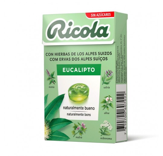 RICOLA  SIN AZUCAR EUCALIPTUS  DUPLO50 G